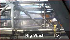 Cleaning a rig